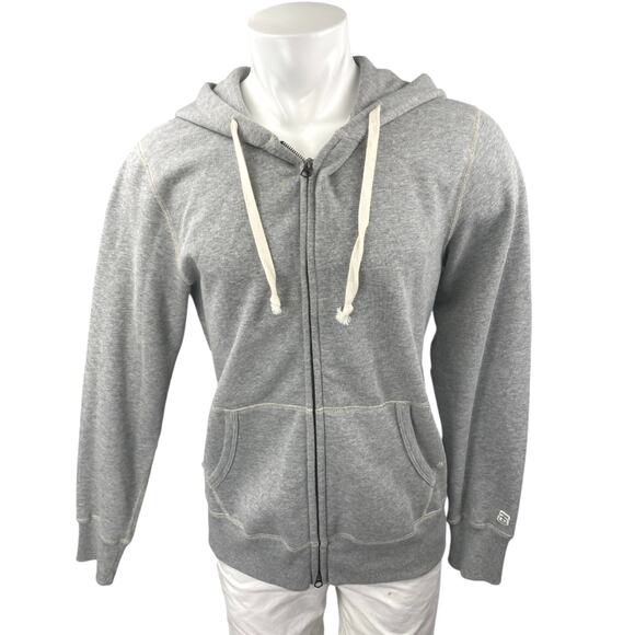 Tailgate Men's Gray Fleece Long Sleeve Hoodie Hooded Full Zip Sweatshirt Top L - Picture 1 of 4